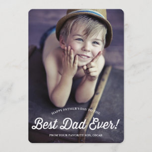 Meilleur papa Carte de Fête des pères Retro Call