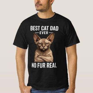 Meilleur Papa Chat Sphynx T-shirt