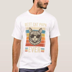 Meilleur Papa Chat Vintage Conception de T-shirt d