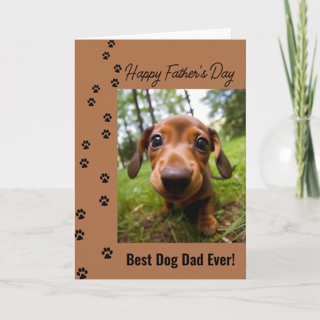 Meilleur Papa Chien de Tous les Temps Carte de Fêt (Devant)