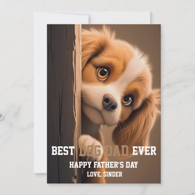 Meilleur Papa Chien Jamais ! Carte de voeux person (Devant)