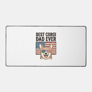 Meilleur Papa Corgi Patriote Vintage T-Shirt Chien