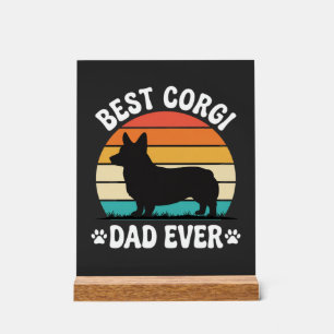 Meilleur papa Corgi Retro Chien