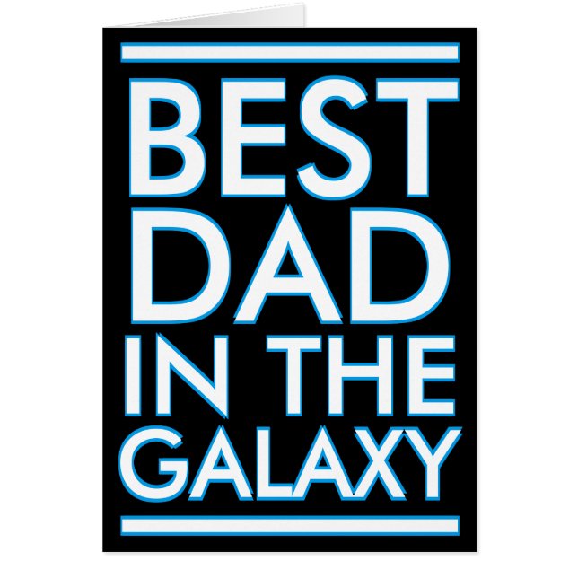 Meilleur Papa Dans La Galaxie Carte Fête des pères (Devant)