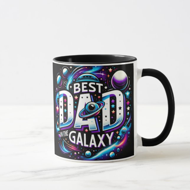 Meilleur Papa Dans L'Enveloppement De Mug Galaxy (Droite)