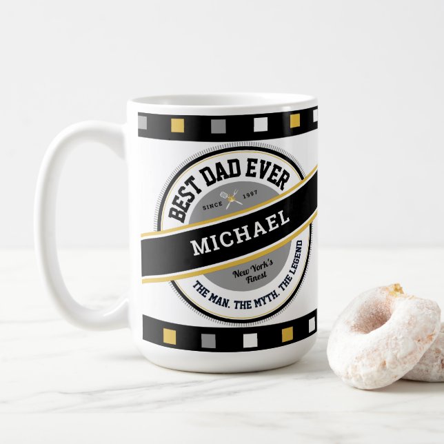 Meilleur Papa De Tous Les Temps Mug Personnalisé p (Avec donut)