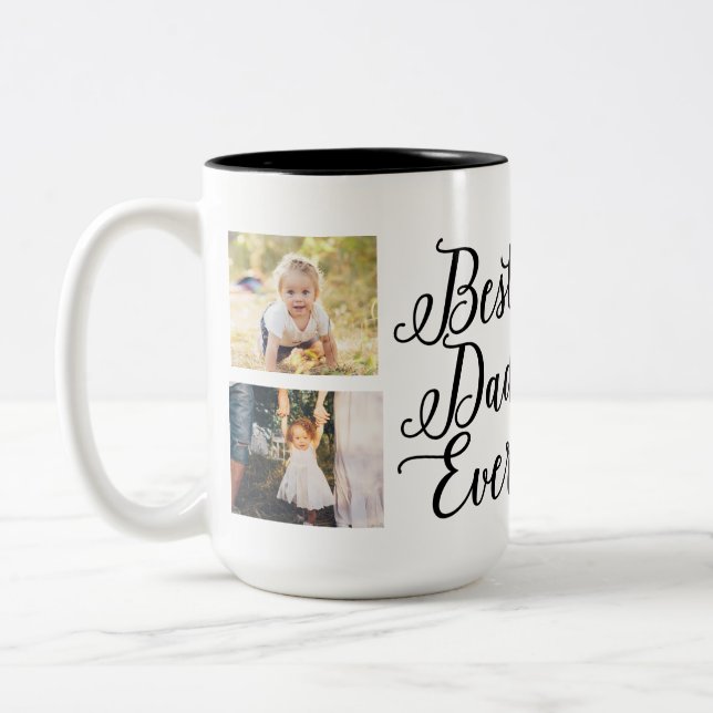 Meilleur papa de tous les temps Photo Collage Mug (Gauche)