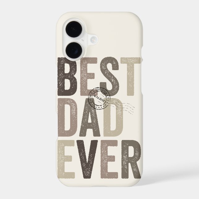 Meilleur Papa de Tous les Temps Typographie Fête d (Verso)