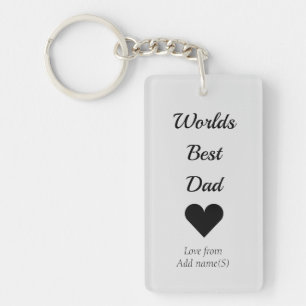 Meilleur papa des mondes porte - clés personnalisé