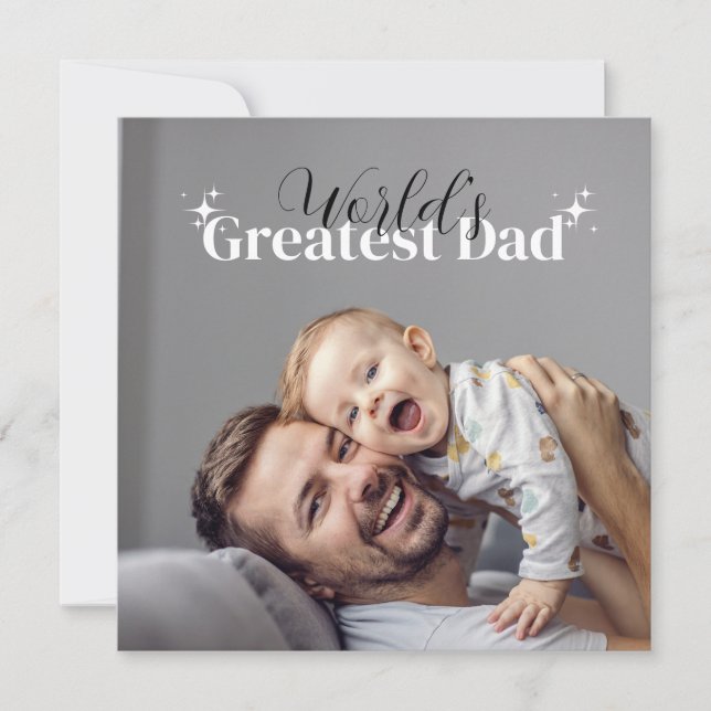 Meilleur papa du monde : Carte de voeux photo pers (Devant)