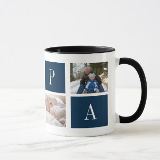 Meilleur Papa du Monde – Mug Collage 4 Photos Pers