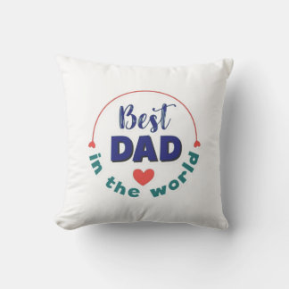 Meilleur Papa du Monde Typographie Coussin Oreille