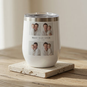 Meilleur Papa du Monde Verre à Vin Personnalisé Ca