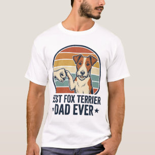 Meilleur Papa Fox Terrier Vintage T-Shirt pour Amo