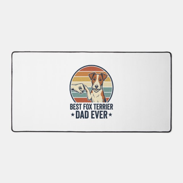 Meilleur Papa Fox Terrier Vintage T-Shirt pour Amo (Recto)