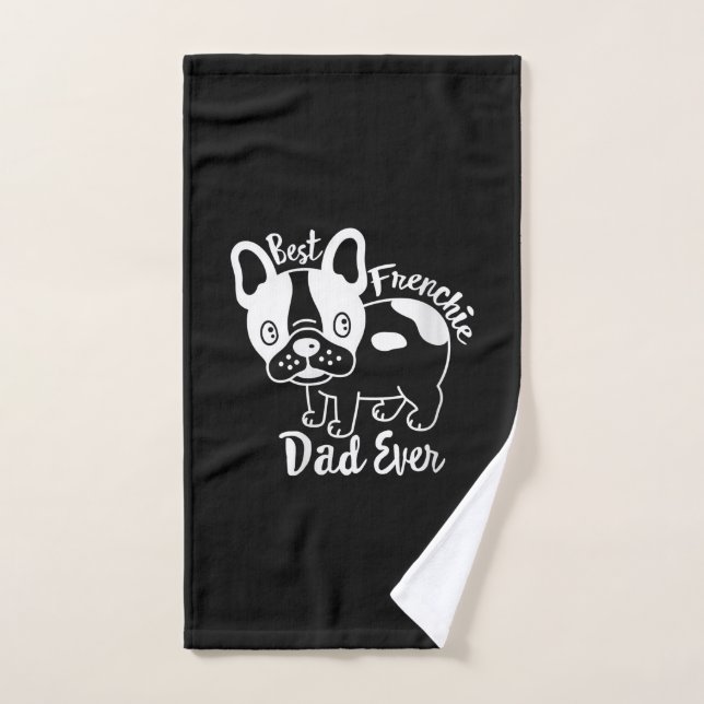 Meilleur papa français jamais | French Bulldog Cad (Serviette à main)