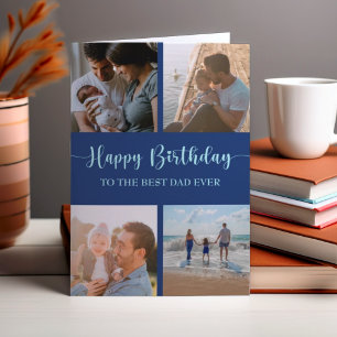 Meilleur papa Jamais Anniversaire Carte Photo Coll