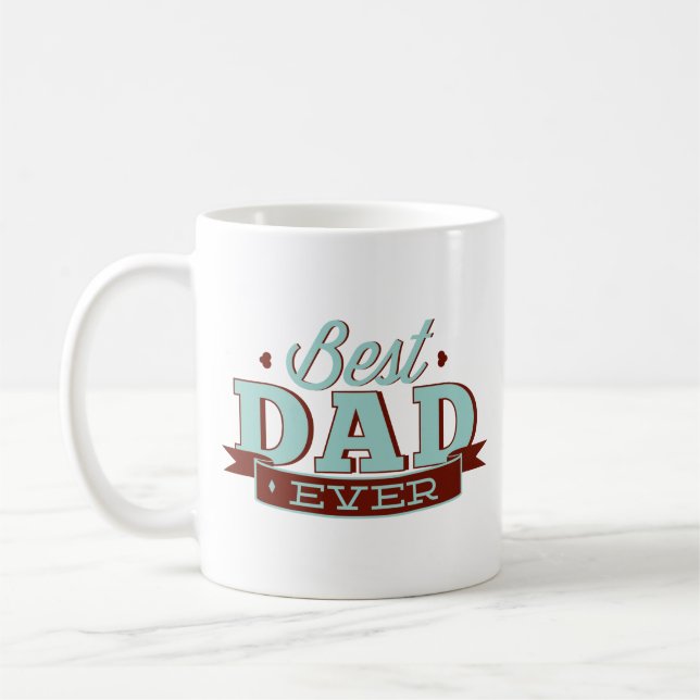 Meilleur Papa Jamais Café Mug (Gauche)