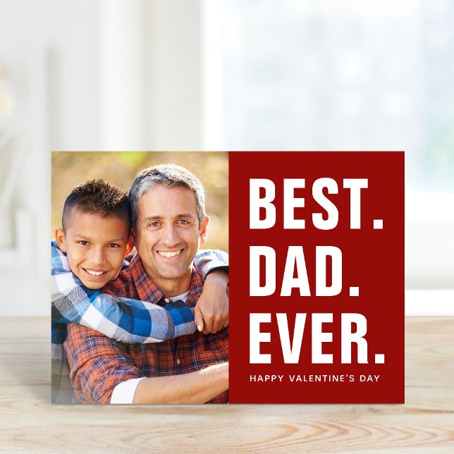 Meilleur. Papa. Jamais. Carte photo de la Saint Va (Créateur téléchargé)