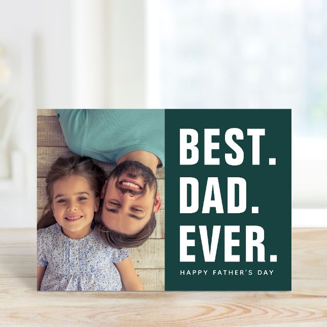 Meilleur. Papa. Jamais. Carte photo fête des pères (Créateur téléchargé)