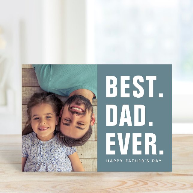 Meilleur. Papa. Jamais. Carte photo fête des pères (Créateur téléchargé)