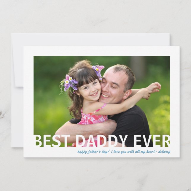 Meilleur papa jamais | Fête des pères photo carte  (Devant)