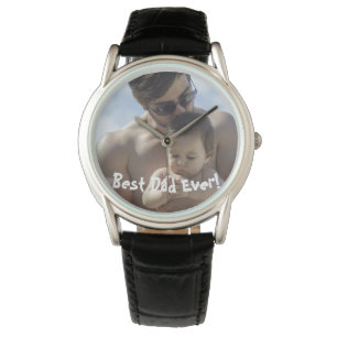 Meilleur papa jamais Fête des pères Photo Montre é