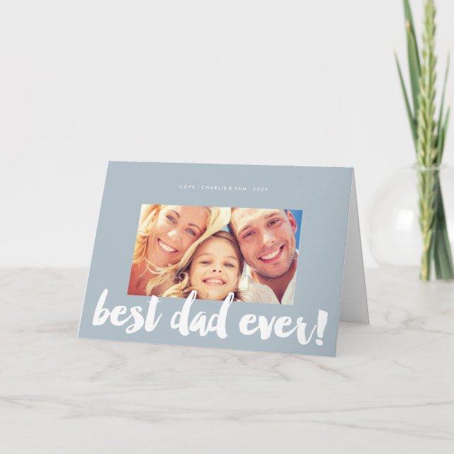 Meilleur papa Jamais Moderne Gras Bracelet Carte p (Devant)