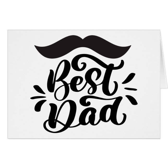 Meilleur papa jamais, moustache (Devant horizontal)