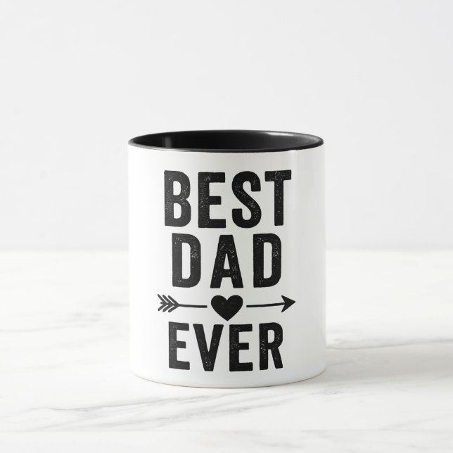 Meilleur Papa Jamais - Mug Cadeau Stylé (Centre)