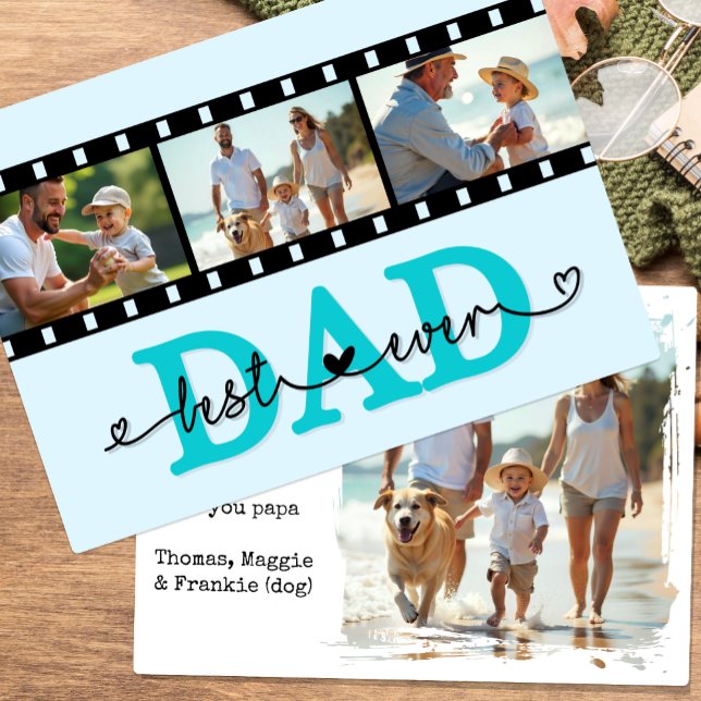 Meilleur Papa Jamais Photo Camera Carte Film, Fête (Best Dad Ever Photo Card / Camera Film Negative)