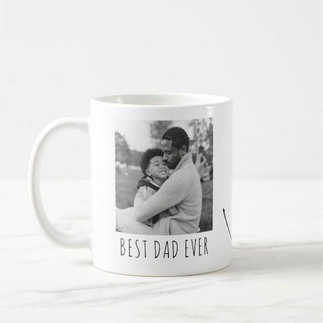 Meilleur Papa Jamais Photo Complète Café Mug Perso (Gauche)