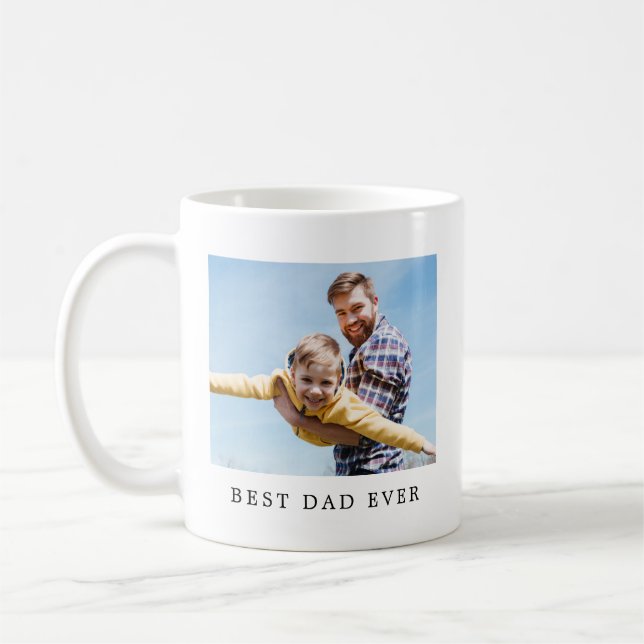 Meilleur Papa Jamais Photo Complète Café Mug Perso (Gauche)