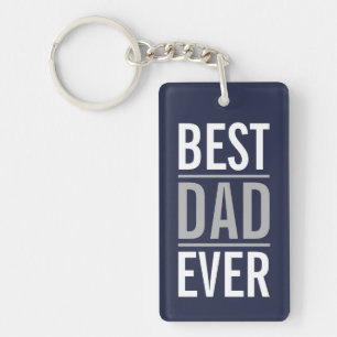 Meilleur papa jamais Porte - clé bleu de la mari