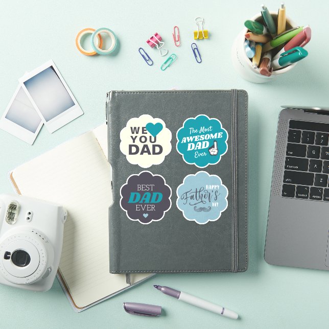 Meilleur papa jamais | Stickers Fête des pères rét (Couverture iPad)