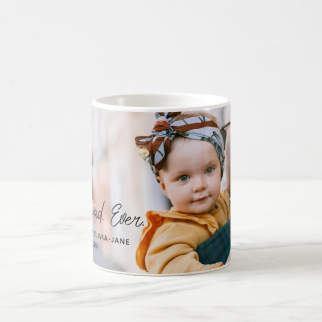 Meilleur papa jamais une seule photo Mug (Centre)