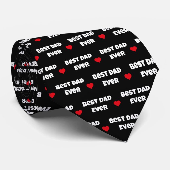 Meilleur papa Jour de la Saint Valentin Cravate (Roulé)