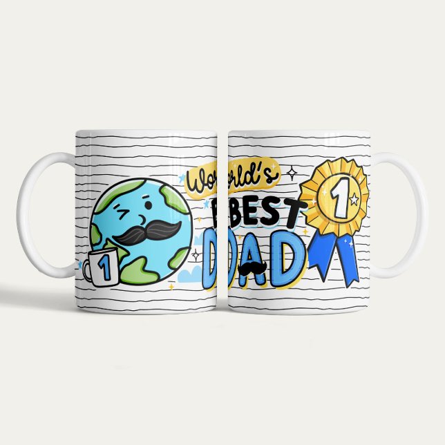 Meilleur papa Mug Cadeau de la Fête du Père (Créateur téléchargé)