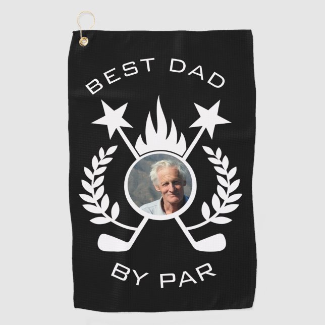 Meilleur papa par Par Photo Serviette de golf cade (Devant)