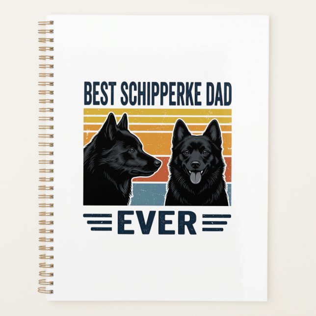 Meilleur Papa Schipperke Jamais Design Vectoriel R (Devant)
