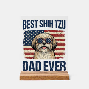 Meilleur papa Shih Tzu patriotique de tous les tem