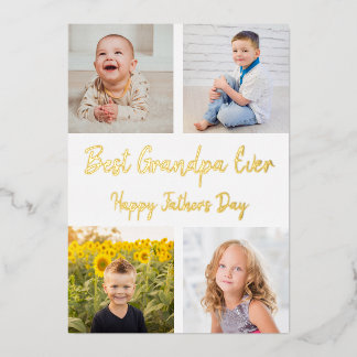 Meilleur Papy Ever Collage de Photos Carte de Fête