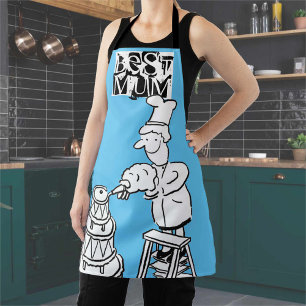 Meilleur pâtissier de maman décorant un tablier de