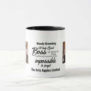 Meilleur patron avec photo d'équipe Mug