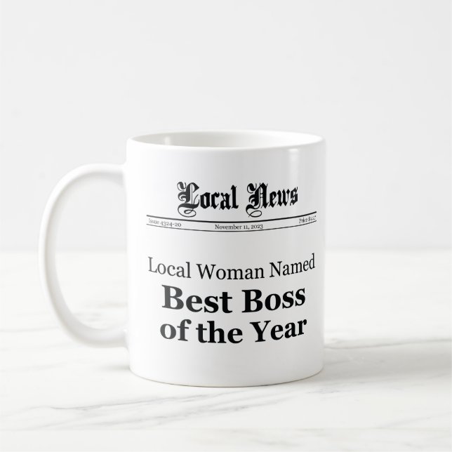 Meilleur Patron de l'année Mug - Femme (Gauche)