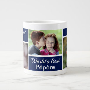 Meilleur Pépère du Monde Photo Collage Géant Tasse
