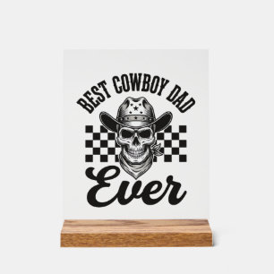 Meilleur père cowboy crâne conception de chemise W
