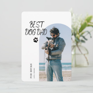 Meilleur père de chien jamais | Carte photo de Fêt