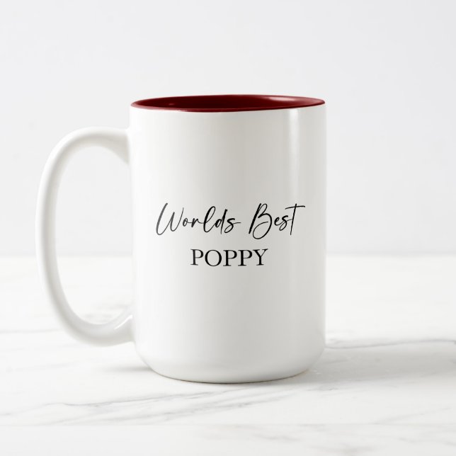Meilleur Poppy du monde et la Mug personnalisée la (Gauche)