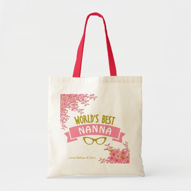 Meilleur Sac fourre-tout floral rose élégant de Na (Devant)